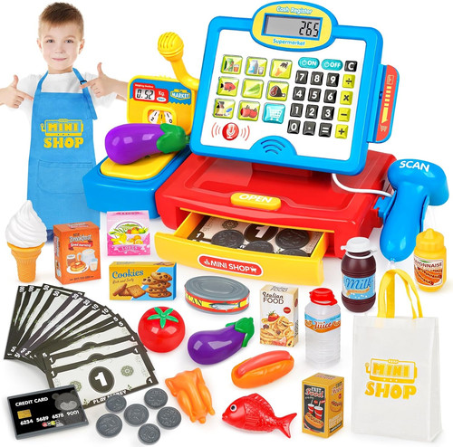Toy till cash register with - till,
