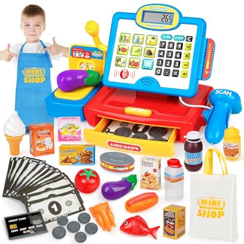Toy till cash register with - toy,