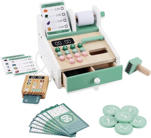 Wooden cash register shop - shop, till